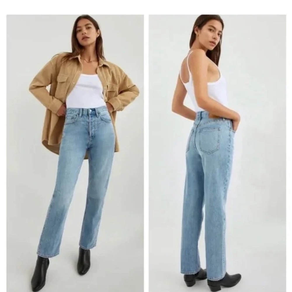 Denim Forum Joni High Rise loose Blue Jeans size 23 x 30L